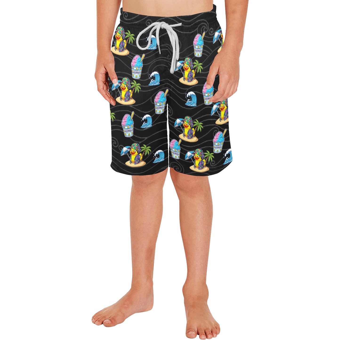 Duckie Cotton Candy Hawaiian Ice Beach Shorts for Boys